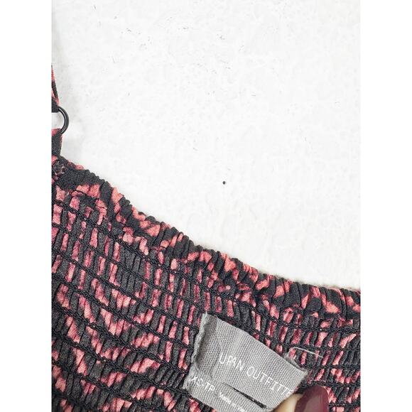 Urban Outfitters Veronica Midi Dress Size XS Ruched Geometric Smocked Back - Picture 5 of 13